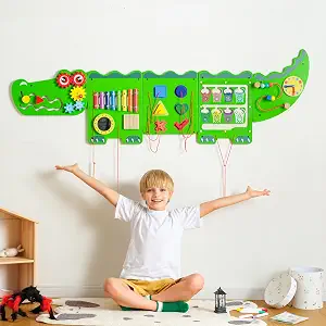 nigwet Crocodile Sensory Toys Activity Wall Panels